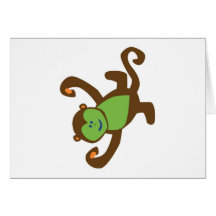 Monkey Mischief Greeting Card