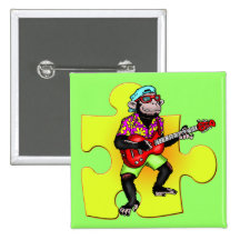 Monkey Musician Buttons