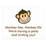 Monkey Party Post Card