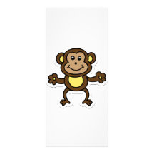 monkey personalized rack card