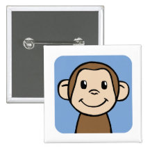Monkey Pinback Buttons