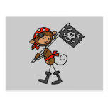 Monkey Pirate With Flag Tshirts and Gifts Postcard