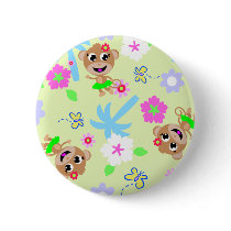 monkey print  allover pinback buttons