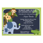 Monkey SAFARI SKY Baby Shower invitation jungle SS