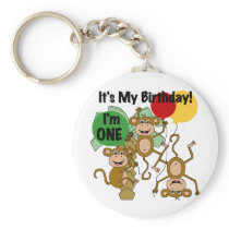 Monkey Shine 1st Birthday T-shirts and Gifts Key Chain