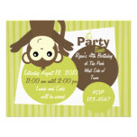 Monkey-Side-Down Personalized Invitation