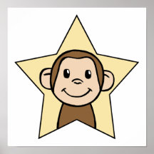 Monkey Star Print