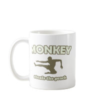 Monkey Steals the Peach Coffee Mug