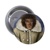 Monkey Wearing Jacket Button