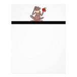 Monkey With Apple Custom Letterhead
