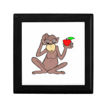 Monkey With Apple Gift Box