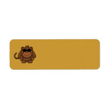 monkey-with-sunglasses return address label