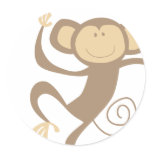 Monkeying Around Round Stickers
