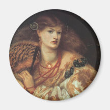 Monna Vanetta by Rossetti Fridge Magnets