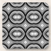 Monochrome Abstract Pattern. Coasters