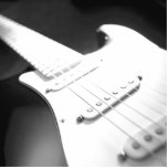 Monochrome B&W Electric Guitar Close-Up 1 Acrylic Cut Out