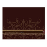 Monochrome Brown Invitation Postcards