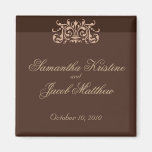 Monochrome Brown Save the Date Magnet