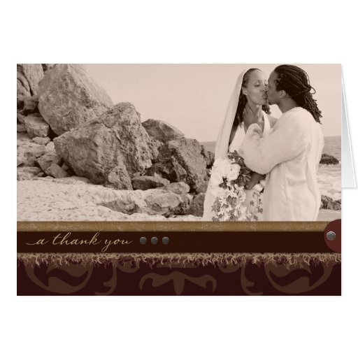 Monochrome Brown Thank You Card