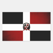 Monochrome Dominican Republic Flag Sticker