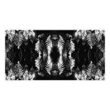 Monochrome Fern Pattern. Custom Photo Card