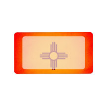 Monochrome New Mexico Flag Custom Address Labels