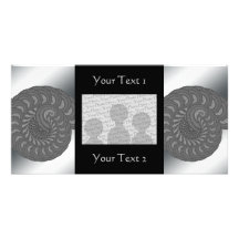 Monochrome Spiral Graphic. Custom Photo Card