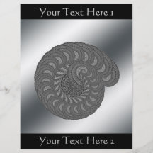 Monochrome Spiral Graphic. Full Color Flyer