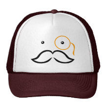 Monocle and Moustache Trucker Hats