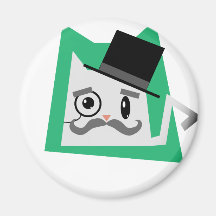 Monocle Cat Magnets