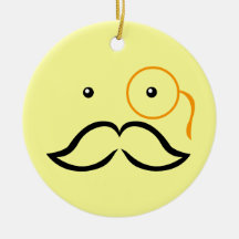 Monocle et moustache décoration pour sapin de noël