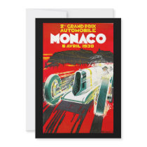 Monoco Grand Prix Vintage Travel Advertisement