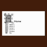 Monogram A business cards