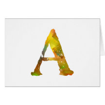 Monogram - A - Card