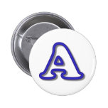 Monogram A in 3D Blue buttons