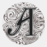 Monogram ‘A’ in Grey - Sticker