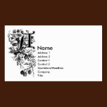 Monogram A in Raspberries business cards