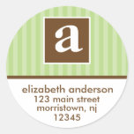 Monogram Address Labels Sticker