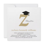 Monogram Alphabet Graduate Graduation Photo Party Custom Announcements