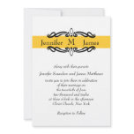 Monogram and Names Wedding Invitations Yellow