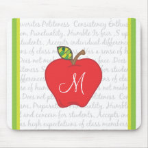 Monogram Apple Mousepad