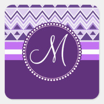 Monogram Aztec Andes Tribal Mountains Triangles Sticker