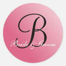 Monogram B customizable seal Stickers