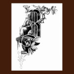 Monogram B Eagle, Oak Leaf & Man postcards