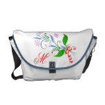 Monogram Bag with Two Beautiful Bouquets Commuter Bag