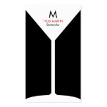 Monogram Bartending Business Card - Black & White