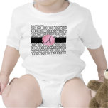 Monogram black and white flowers t-shirts