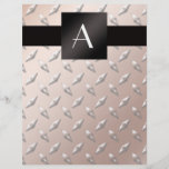 Monogram brown diamond steel plate flyer