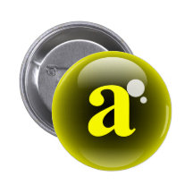 Monogram Bubble A Pinback Button