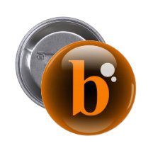 Monogram Bubble B Pinback Button
